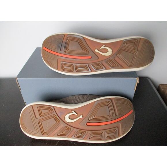 Olukai Mens Loafer Shoes Size 13 Nohea Pae Moc Toe Low Top Slip On Loafers Brown - Picture 7 of 7